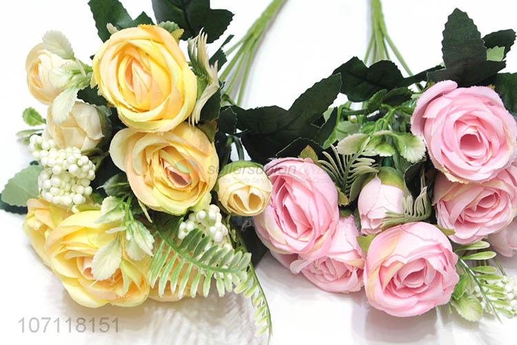 Custom Simulation Flowers Home Decorative Plastic Flowers Bouquet