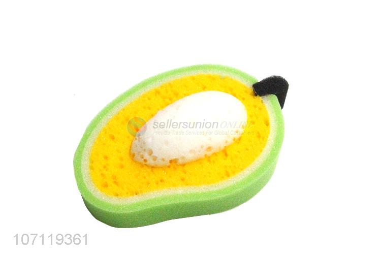 Latest style lovely mongo shape children bath sponge exfoliating sponge