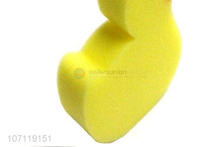 Good price cute duck shape kids bath sponge bath scrubber