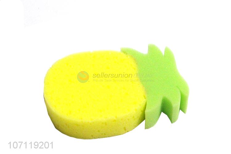 Recent design cute pineapple shape kids bath sponge bath scrubber