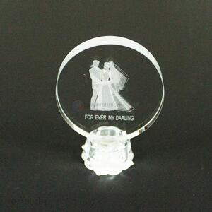 Good quality home decoration led light up clear glass ornament Valentine gifts