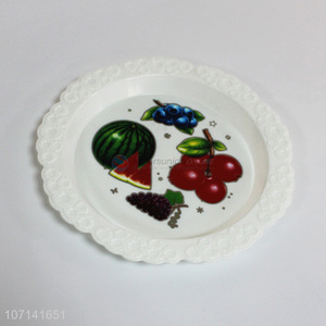 Delicate Design Round Plastic Tray Snack Tray