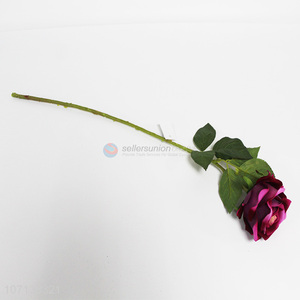 Wholesale price bulk red single stem artificial roses flowers