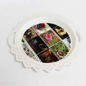 Fashion Style Round Plastic Tray Serving Tray