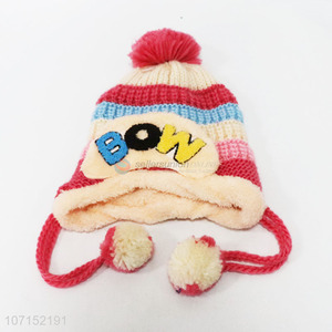 Custom Fashion Design Winter Warm Baby Kids Knit Hat