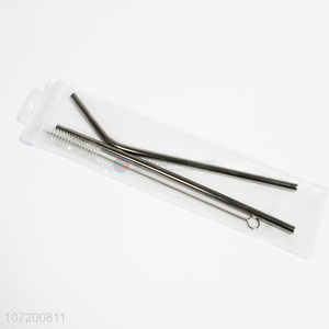 Low price stainless steel drinking straws cocktail straws with pipe brush