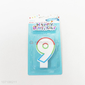 Competitive Price Beautiful Cute Fancy Number 9 Birthday Candle