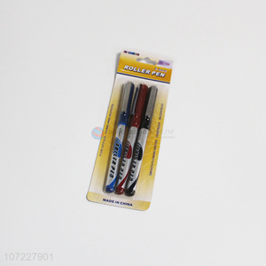 Reasonable price 3 pieces plastic gel ink pen for office and home