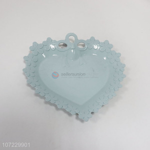 China supplier fashion heart shaped pierced pp food serving tray