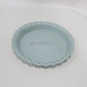 Best selling fashion round pierced pp food serving tray