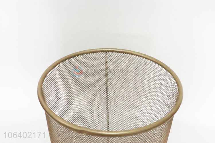 Wholesale Daily Household Wire Metal Mesh Round Waste Paper Basket