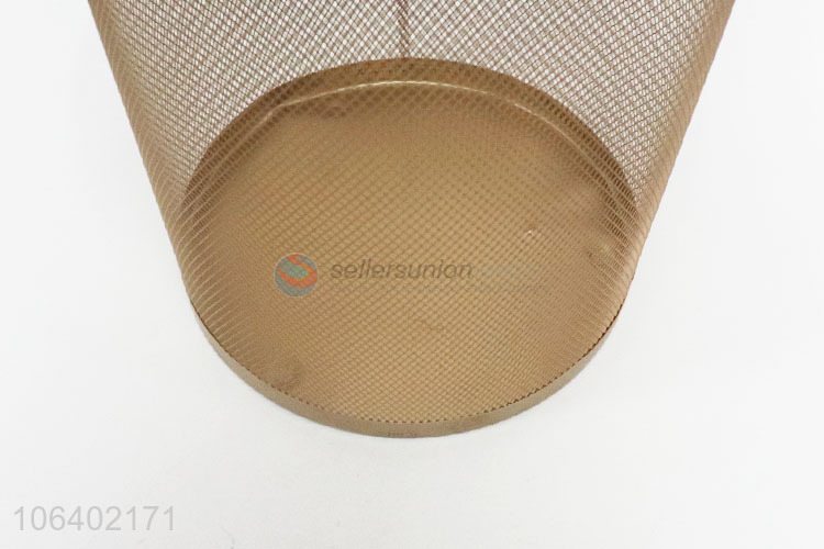 Wholesale Daily Household Wire Metal Mesh Round Waste Paper Basket