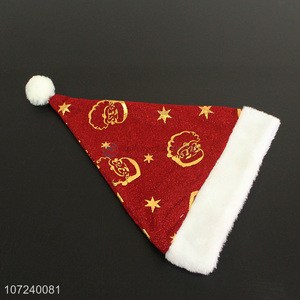 Good price red flannel christmas hat holiday decoration