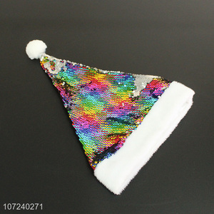Creative fashion design colorful sequin Christmas hat