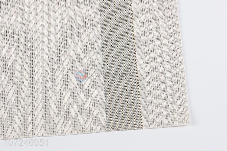Reasonable price rectangle woven pvc placemat waterproof table mat