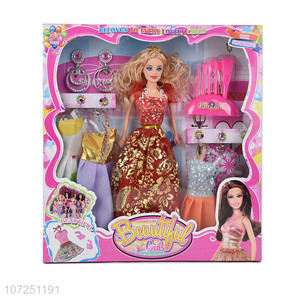 Good Quality Beauty Girl Dress Up Diy Toy Set