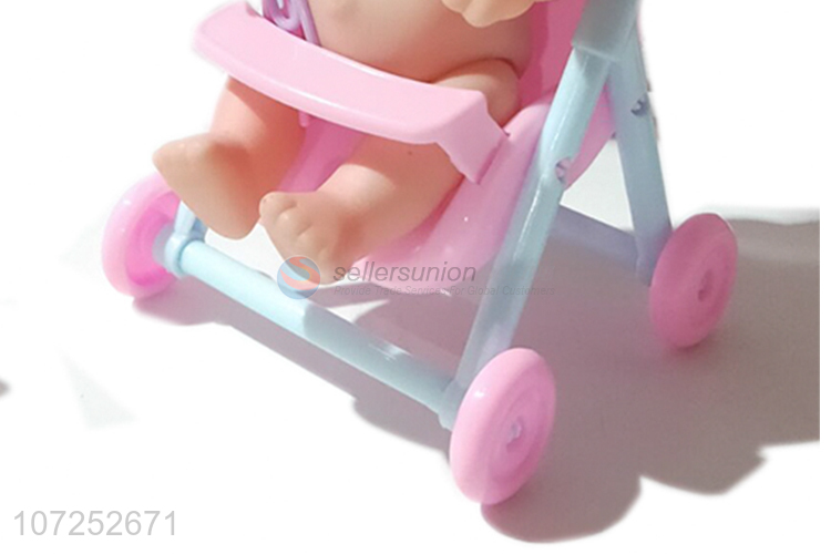 Hot Sale Fashion Design Cute Baby Playing Doll Toy With Troller