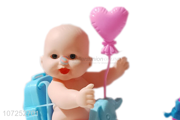 Premium Quality Vinyl Cute Baby Doll Toy Set With Rocking Chair