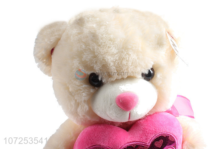 Unique Design Stuffed Soft Toy Gift Plush Valentine Bear With Heart