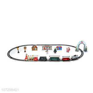 Wholesale popular electric battery operated mini plastic Christmas train set