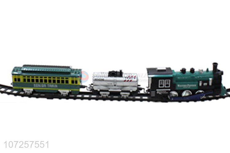 Hot selling battery operated train set toy electric plastic toys