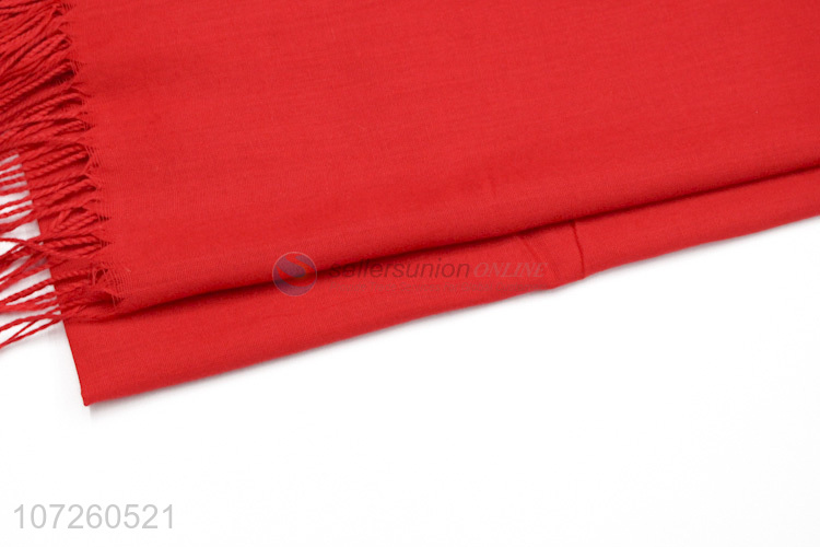 Hot Selling Ladies Red Thin Scarf Shawl Scarf