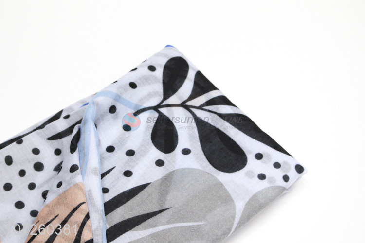 Fashion Leaves Pattern Decorative Thin Scarf For Women
