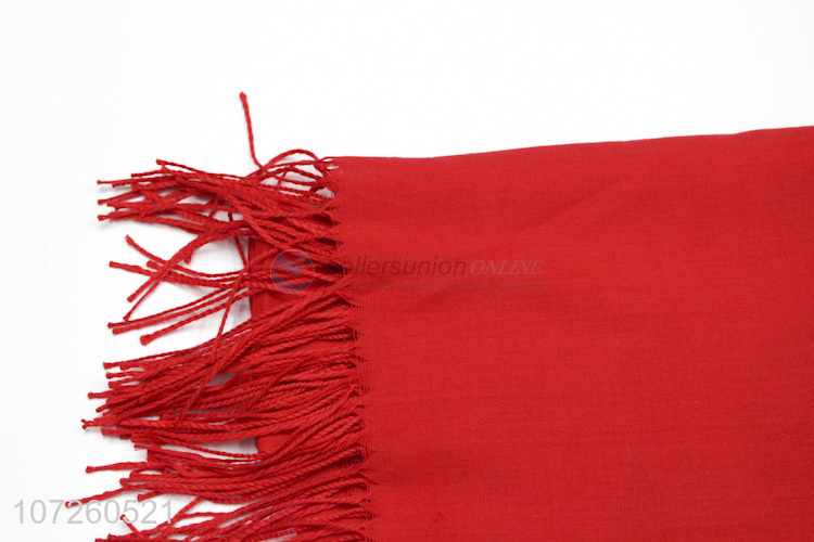 Hot Selling Ladies Red Thin Scarf Shawl Scarf