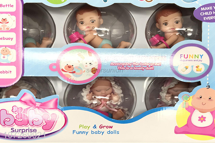 China supplier eco-friendly vinyl reborn baby doll set with bottles in eggs