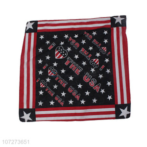 Attractive design popular 100% cotton bandanas American square necklace