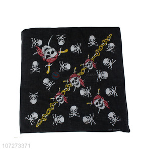 Wholesale cheap multi-use cotton square scarf skull printed square bandana