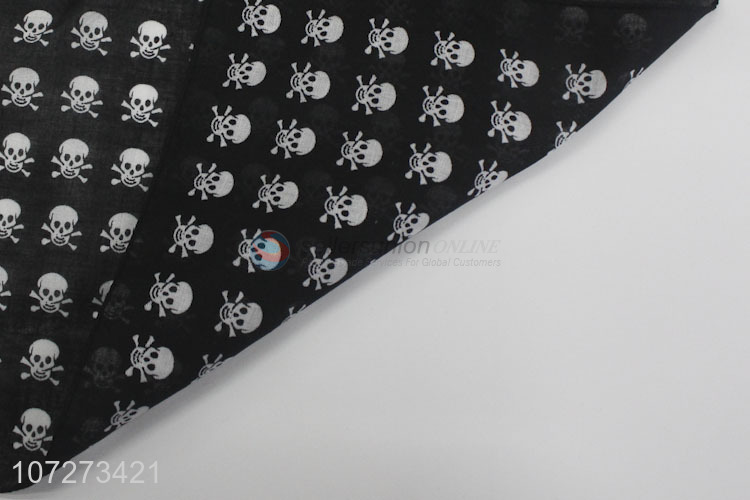 Promotional cheap skull printed square necklace outdoor motorcycle bandana headwear