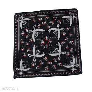 Hot selling 55*55cm skull printed cotton bandana fashion headwear