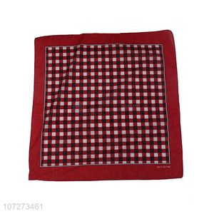 New style personalized cotton square bandana checks printed headkerchief