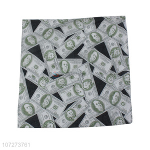 Premium products dollar printed pure cotton handkerchief adults bandana