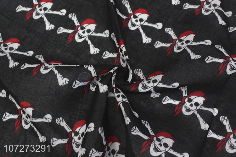 Hot products multi-use cotton square scarf skull printed square bandana