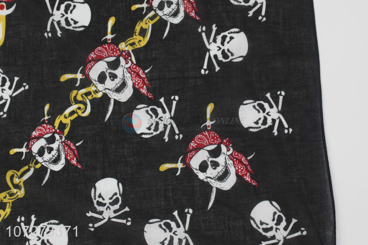 Wholesale cheap multi-use cotton square scarf skull printed square bandana