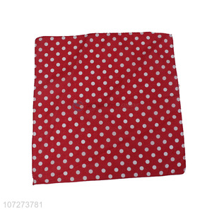 China manufacturer personalized cotton square bandana polka dot printed headkerchief