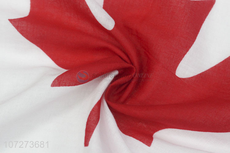 Professional manufacturer Canada flag printed bandana pure cotton handkerchief