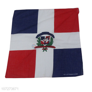 Promotional products fashion cotton bandana national flag printed bandana