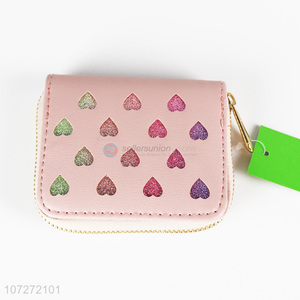 Hot Selling Heart Pattern Ladies Purse Fashion Card Holder