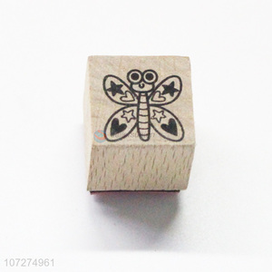 Competitive price wooden crafts custom logo wooden square stamp
