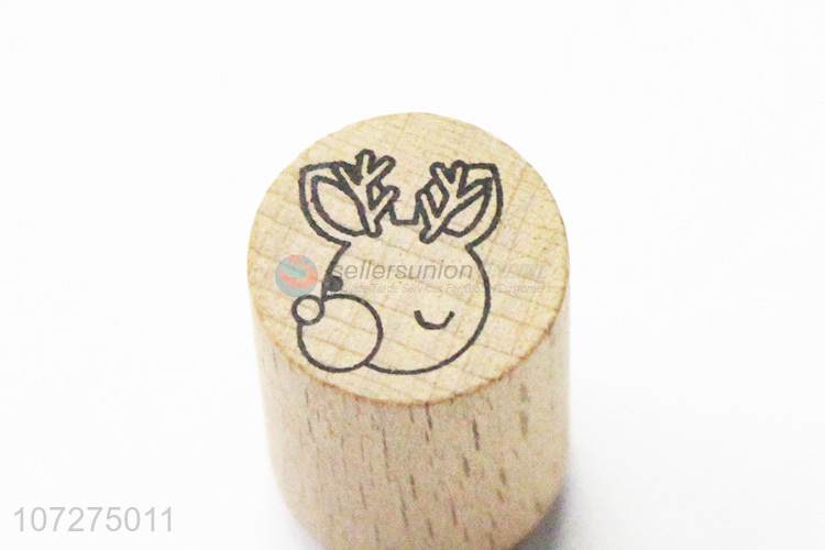 Factory direct sale custom logo wooden stamp kids toy