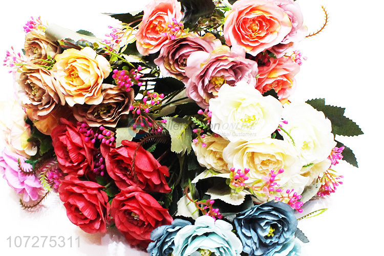 New Design Crabapple Rose Plastic Artificial Flower