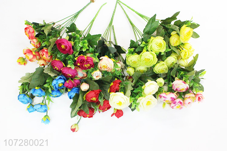 Professional supplier indoor decoration false rose artificial silk cloth flower