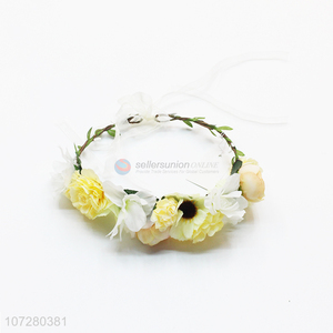 Unique Design Girls Party Headband Beautiful Artificial Flower Headband Wreath