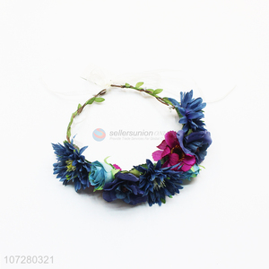 Newest Style Fashion Flower Headband Colorful Wreath For Womens Girls