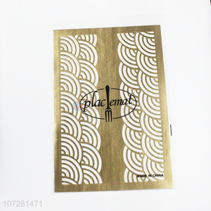 Reasonable price table decoration gold placemat hot stamping dinner mat