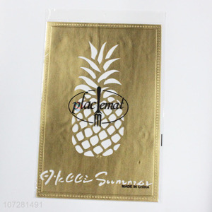 Latest style eco-friendly gold hollow table mat non-slip pvc placemat