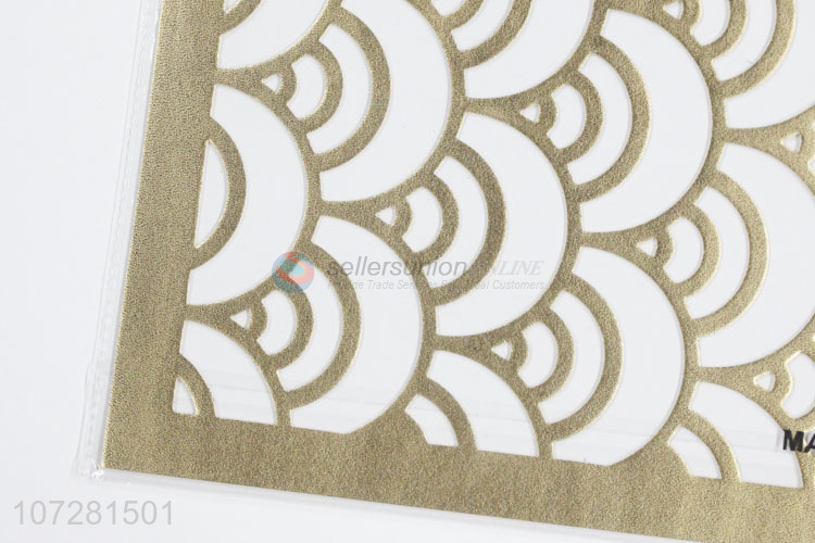 China manufacturer European style hollow gold pvc placemat table mat